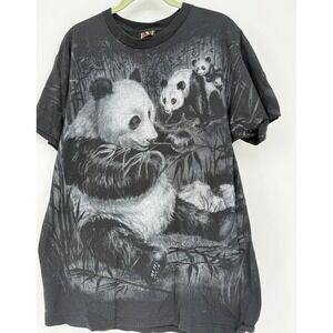 Vintage 3D Emblem Panda T-Shirt Made In‎ U.S.A Graphic T